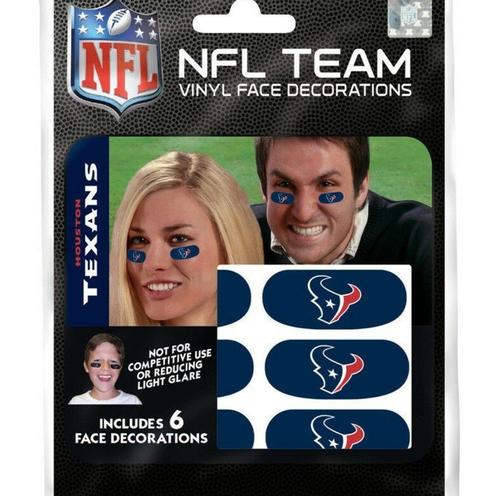 NFL Houston Texans Eye Black Strips 6 Pack